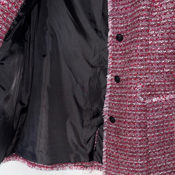 Karl Lagerfeld Maroon Textured Blazer - Picture 13 of 15